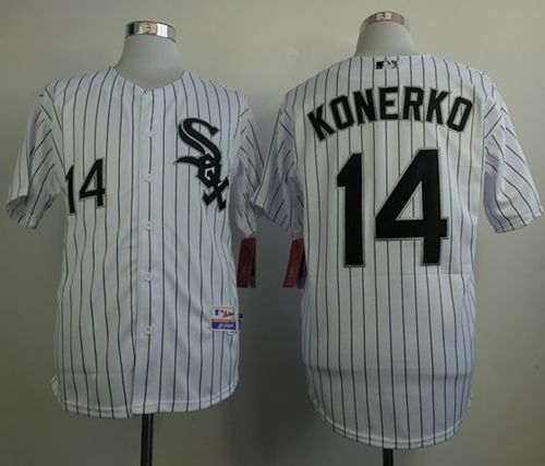 White Sox #14 Paul Konerko Stitched White MLB Jersey - Click Image to Close